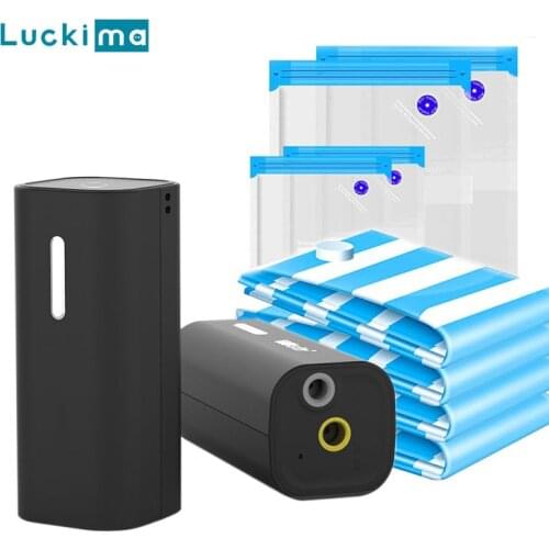 Electric Vacuum Storage Pump for Clothes Storage Bag Food Sous Vide Sealer Vacuum Bags Home Organizer Compression Packet