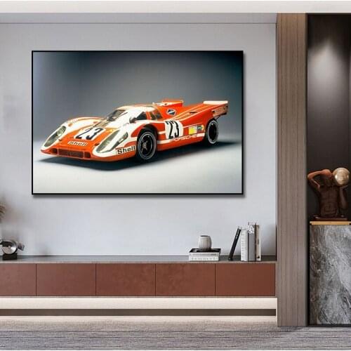 24 Hours Of Le Mans Sport Racing Car Painting Print On Canvas Wall Art Picture For Living Room Home Decoration Frameless