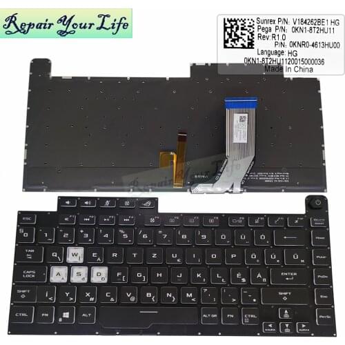 Hebrew RGB Backlit keyboard for ASUS G531GT G531GW ROG Strix Scar III Gaming Notebook PC Keyboards Colorful Backlight GTX 1660I