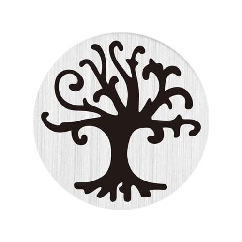 Laser print 22mm Stainless Steel tree Floating plate