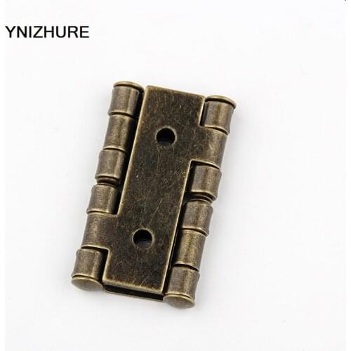 YNIZHURE 47*48mm 10PCS Antique Bronze double bearing screen Baffle hinge furniture hinges hardware accessories