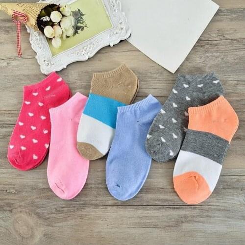 Women Girls Low Cut Ankle Socks Invisible No Show Boat Socks Spring Summer Cute Dot Striped Printed Breathable Sport Sock