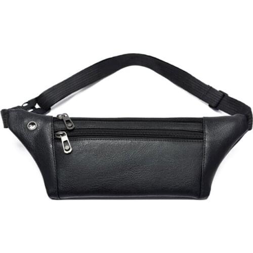 2021 New Men PU Waist Bags Large Shoulder Bag Phone Waist Pack Male Travel Chest Pack bag