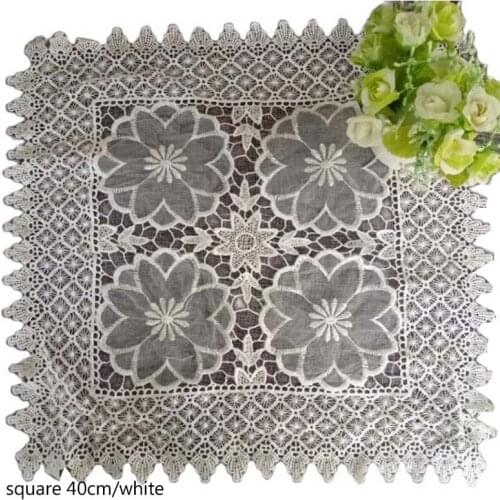 NEW White lace embroidery place table mat cloth coffee pad cup mug drink doilies dining tea coaster Christmas placemat kitchen