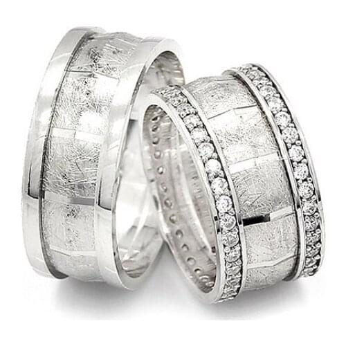 Couple Wedding Ring Sterling Silver 925 Woman And Man Luxury Jewelry Bands Fashion Engagement Anniversary Ancient Greek Model