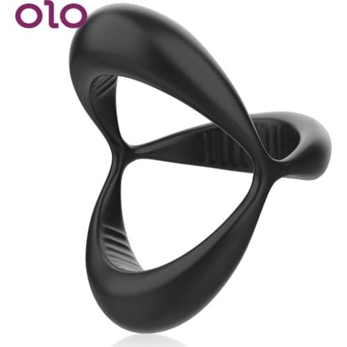 OLO Silicone Cock Rings Elastic Penis Ring Erection Delay Ejaculation Adult Products Sex Toys For Men