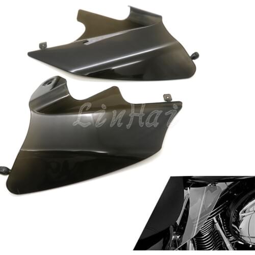 Motorcycle Smoke Reflective Saddle Shield Air Heat Deflector For Harley Road King 1997-2007