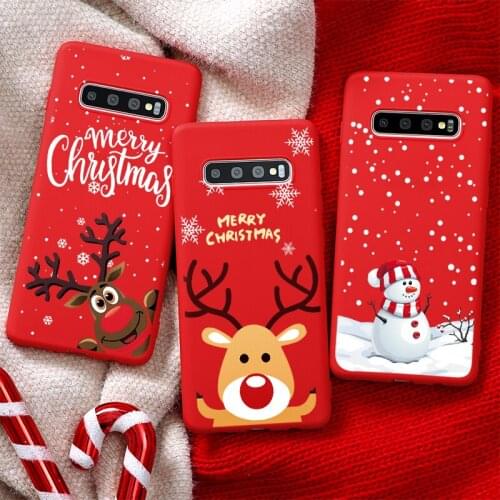 Christmas Case For Samsung Galaxy A52 A51 A21S A50 A12 A31 A32 A22 A12 A71 A10 A70 A72 A40 S21 Ultra S20 FE S10 Plus Bear Coque
