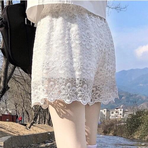 Chic Underskirt Shorts Woman Lady Harajuku Summer Teens Cute High Waist Daily Casual Cute Simple Ins Wide Leg Preppy Clothes