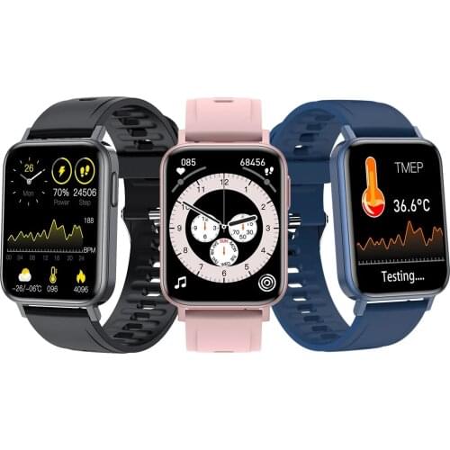 Body Temperature Detection Health Tracker T10 Pro Smart Watch 1.65inch Big Screen 30 Sports Modes Multi-UI Languages Wristband