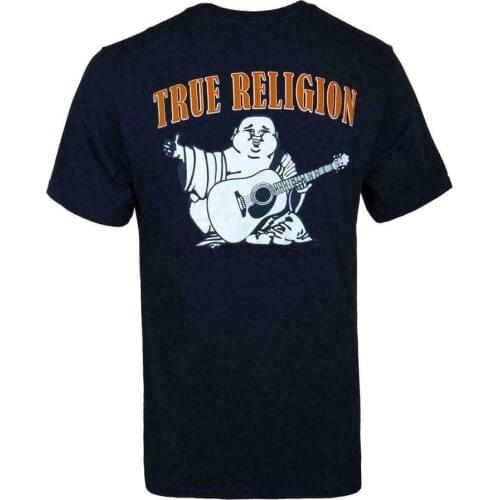 2019True-Religion-Mens-Navy-T-Shirt-Regular-Fit Streetwear Funny Tee Shirt