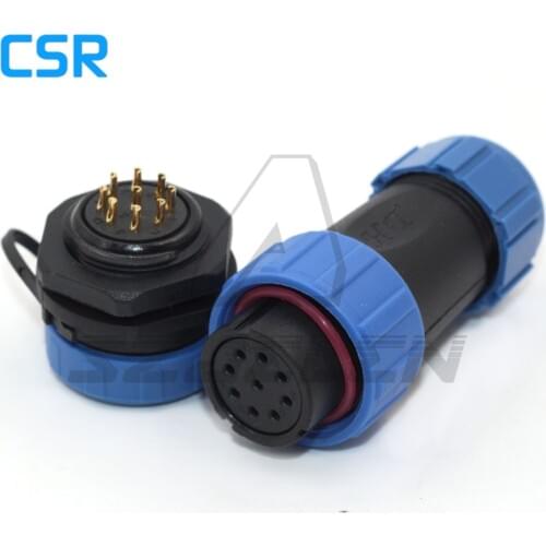 SZJELEN SP21 IP68 plug 9-pin socket LED waterproof power cable connector
