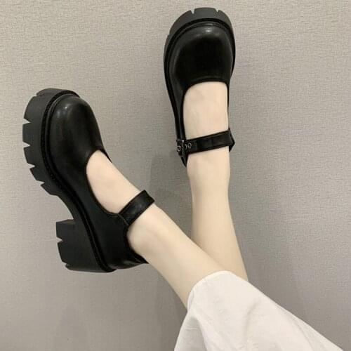 Shoes Woman Flats British Style Oxfords Womens All-Match Clogs Platform Casual Female Sneakers Round Toe Dress New Preppy