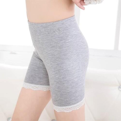 High Quality Girl Safety Shorts Pants Solid Underwear Soft Elastic Cotton Leggings Girls Lace Briefs Short Pants For Children