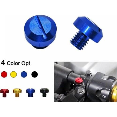 1 Pair Motorcycle CNC Aluminum M10 Mirror Hole Plug Screw Bolts Covers Caps Clockwise For Honda SUZUKI Kawasaki Moto Accessories