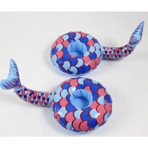 1pcs Inflatable Cup Holder Mermaid Drink Holder Swimming Pool Float Bathing Pool Toy Party Bar Coasters