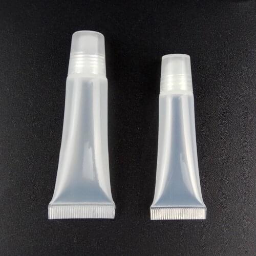 10pcs 8/10/15ML Empty Lip Gloss Tubes Lipstick Tube Lip Balm Soft Tube Makeup Squeeze Clear Lipgloss Tube Container Bottle