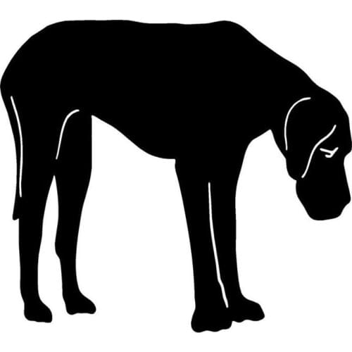 14.2*12.7CM Great Dane Dog Car Stickers Funny Vinyl Decal Car Styling Truck Decoration Black/Silver S1-0794