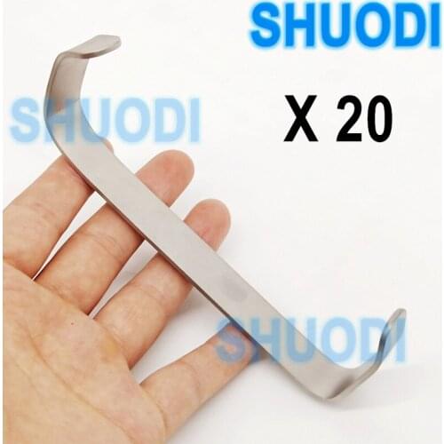 20pcs Dental Surgical Farabeuf Twin Hold Lips Cheek Handheld Retractors Tissue Retractor Double Ends Surgical Instrument Tool