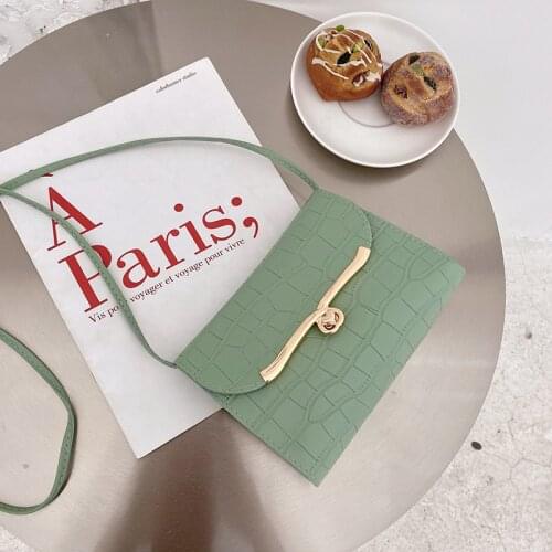 2021 Korean Fashion Shoulder Handbags Female Travel Cross Body Bag Candy Color Lock Buckle PU Leather Crossbody Bags for Women