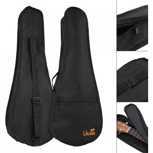 23 Inch Black Uke Bag Portable Ukulele Gig Bag Soft Case Waterproof Backpack Bag
