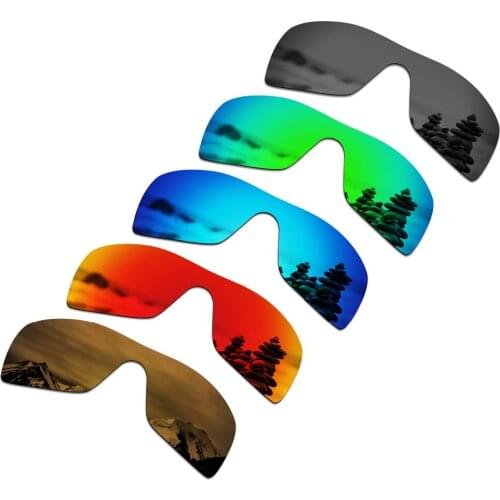 SmartVLT 5 Pieces Polarized Sunglasses Replacement Lenses for Oakley Batwolf - 5 Colors
