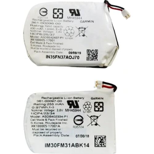 Original Battery For Garmin Fenix 5/Fenix 5S/Fenix 5X Forerunner 935 Replacement Rechargeable Battery 361-00098-00 361-00097-00