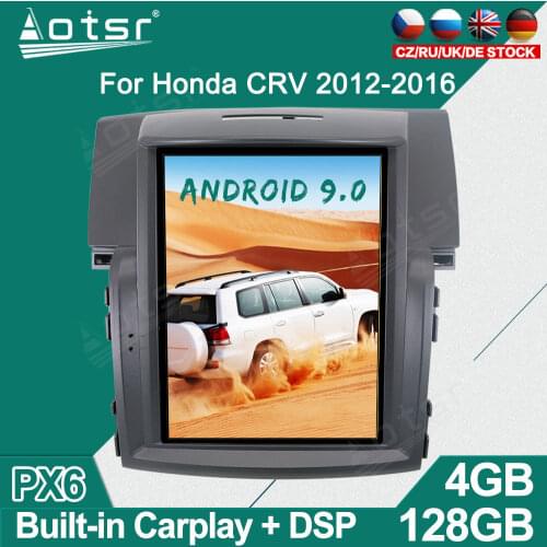 For Honda CRV 2012-2016 Tesla Android Car Radio Player GPS Navigation Auto Stereo Multimedia Video Headunit DSP carplay 4G SIM