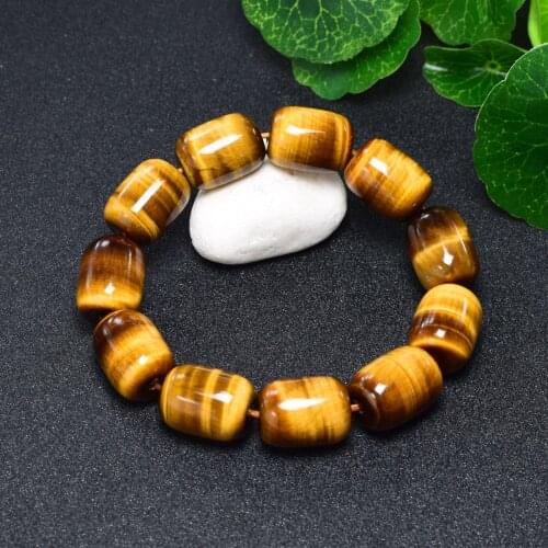 Natural top brandl Tigers eye beads bracelet for women men bracelets for women christmas bracelet 18mm