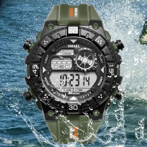 SMAEL Mens Watches Led Digital Wristwatches Men Sports Watches Military Luminous Calendar Week Wristwatch relogio masculino