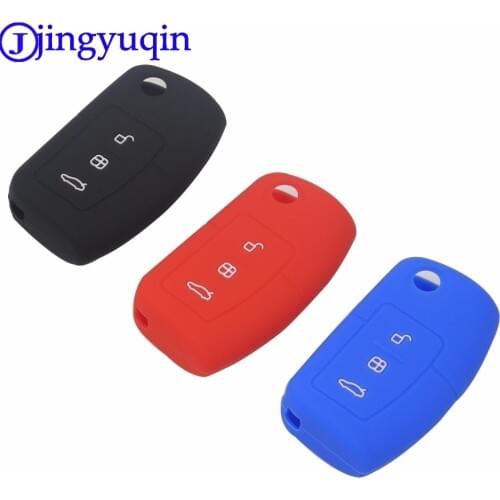 Jingyuqin 10ps Remote 3 Buttons Flip Folding Modified Car Key Fob Cover Styling Case Shell For Ford Focus Fiesta C Max Ka