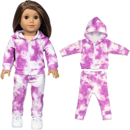 Leisure Purple Suit Clothes fits for 18" American Girl doll alexander,girls dolls