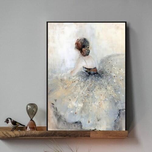 Elegant Ballet Dancer Posters and Prints Photo Nordic Style Girl Portrait Shoes Wall Art Pictures Canvas Painting Home Decor
