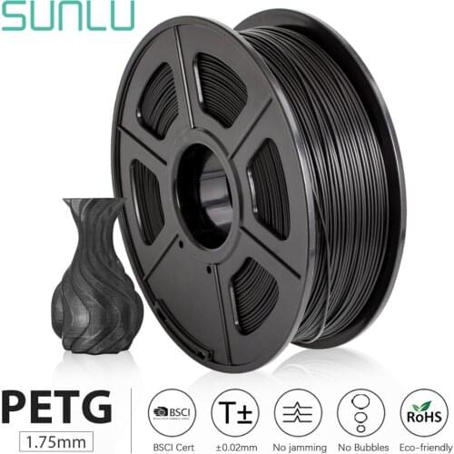 1.75mm 3D Printer Filament PETG 1KG With Spool Brand PETG Filament 100% No Bubblle Non-toxic Environmental Protection Material