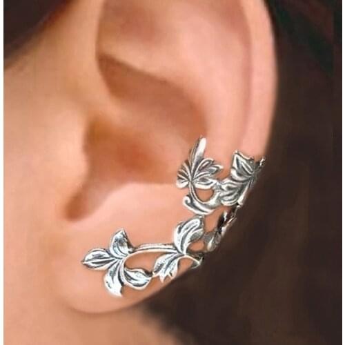 2021 leaves Clip on Earrings Ear Cuff For Women Girl Lady Without Piercing Earring Jewelry