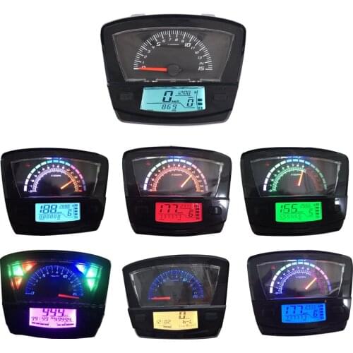Motorcycle Speedometer 7 Colors LCD Digital Odometer For HONDA EX5 Moto Dashboard Speedometer Meter Tachometer Gear Indicator