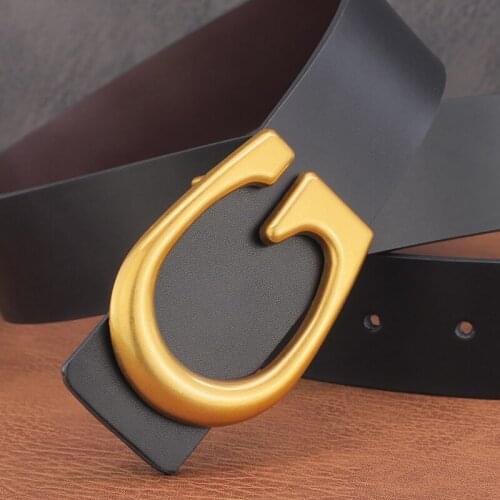 Designer belts men High Quality letter Slide buckle 3.7cm Wide genuine leather fashion Cowskin Casual cintos masculinos