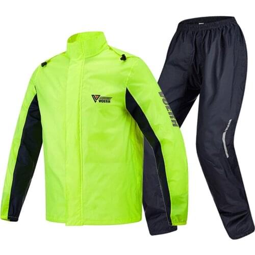 Men Motorcycle Raincoat Motorbike Rain Suit Moto Raincoat Rain Coat Jacket Pants Biker Rain Set Waterproof Motorcycle Jacket