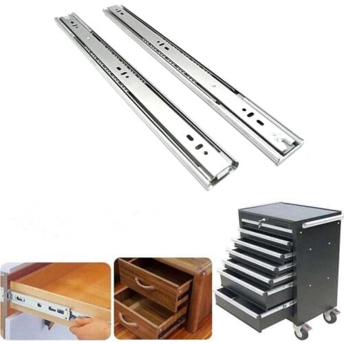 Stainless Steel Ball Bearing Drawer Slides ,Full Extension Slient Cupbard Guide Rail Can Self Close