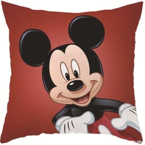 Red Disney Mickey Mouse Minnie Pillowcases Home Textile Black White Couple Pillow Cover Decorative Pillows Case Living Room