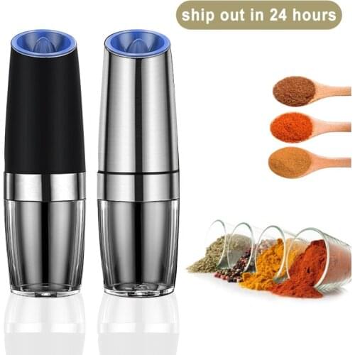 Stainless steel pepper and salt mill, gravity induction grinder, kitchen spice grinder, pepper, black pepper, chilli powder