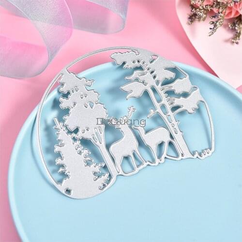 Suitable for Christmas metal cutting die DIY scrapbook 3D creative greeting card decoration forest deer 2020 NEW