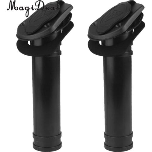 MagiDeal Durable 2 Pieces Nylon Flush Mount Kayak Boat Fishing Rod Holder with Cap Gasket for Rafting Flatable Boat Accessories