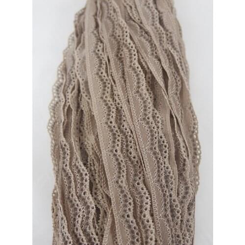 Clearance 125 Yards 18mm Width Brown-coffee Elastic Stretch Lace Trim DIY Headband Sewing/garment Elastic Lace C37