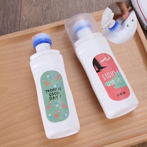 100 ml white shoes sports shoes brightener cleaner cleaning brush dirt remover with sponge brush head cleaner brush combo