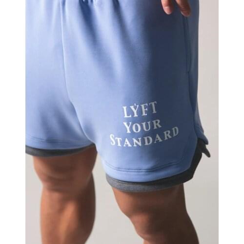 New Mens Sports Shorts, Running Fitness Training Pants, Casual Five-cent Fake Two