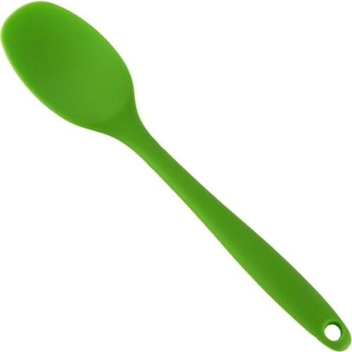 Silicone Heat Resistant Flexible Spoon Long Handle Spatula Non-stick Scraper Ice Cream Spoons Shovel Kitchen Cooking Utensil