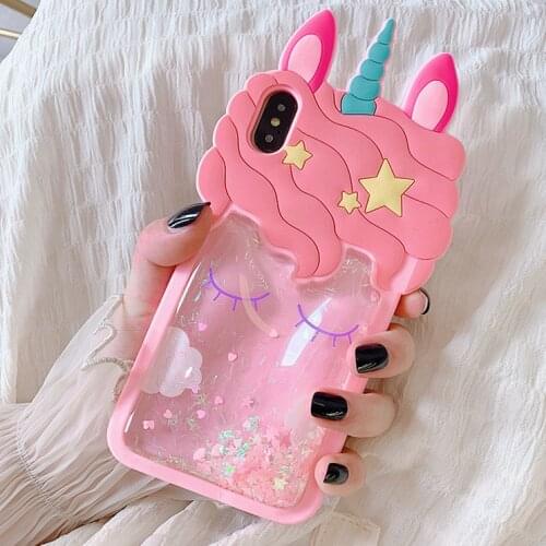 Strawberry Pineapple Milk Tea Bubble Glitter Bling Silicone Case Cover For iPhone 11 Pro Max 12 Mini X XS XR 6 6S 7 8 Plus SE