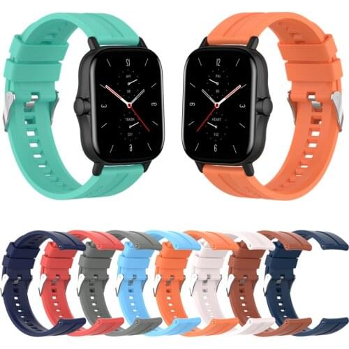 Silicone Watch Strap For Huami Amazfit GTS 2 Wristbands Bracelet For Amazfit GTS 2 Mini/2e/Bip Lite/S/U Pro/GTR/2/Stratos Band