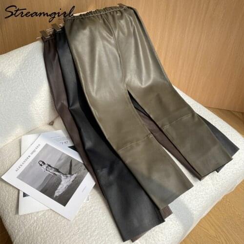 Женские кожаные брюки Streamgirl China At AliExpress